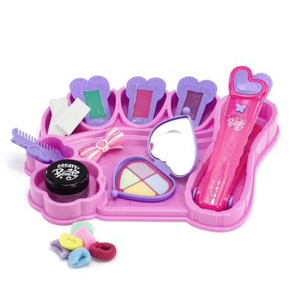 Imagem de Brinquedo Menina Kit Infantil Mechas Coloridas Para Pintar O Cabelo Com, Brilho, Lavável E Seguro, Dermatologicamente Testado Mega Compras