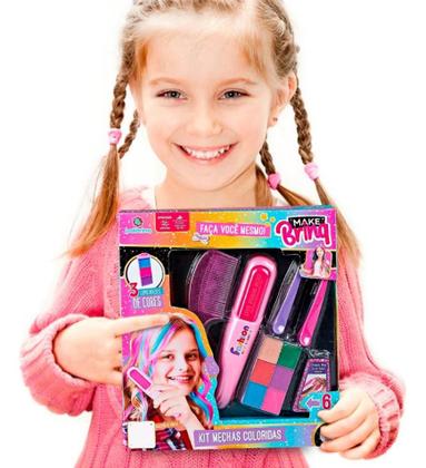 Imagem de Brinquedo Menina Mechas De Cabelo Colorida Pintar Cabelo Polibrinq