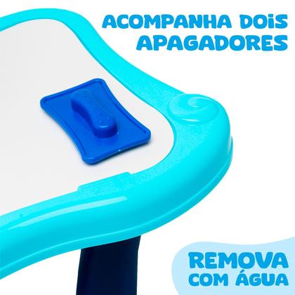 Imagem de Brinquedo Mesa De Pintura Projetora Infantil Dinossauro Cor Azul Mesinha De Desenho