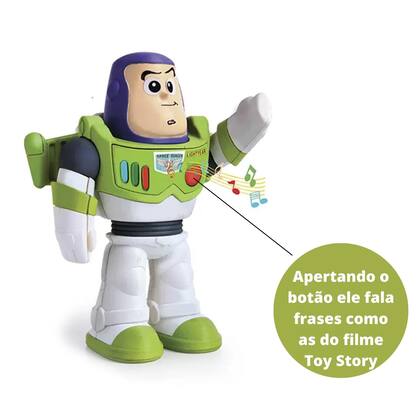 Imagem de Brinquedo Meu Amigo Buzz Lightyear 23cm Vinil com Som Toy Story Elka - 1042