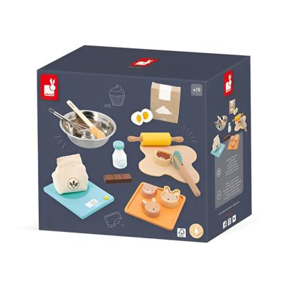 Imagem de Brinquedo Meu Primeiro Kit de Confeitaria Educativo Infantil Madeira 19 Peças