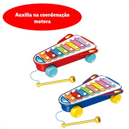 Imagem de Brinquedo Meu Primeiro Xilofone Coordenação Motora Desenvolvimento Cognitivo Cor Sortida Multikids Baby - BR1642