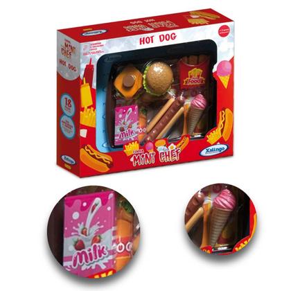 Imagem de Brinquedo Mini Chef Hot Dog 18 Peças Xalingo - 1587.6