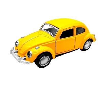 Imagem de Brinquedo Mini Fusca Carrinho Fricção Abre Porta Amarelo