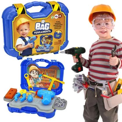Imagem de Brinquedo Mini Kit Maleta Bag Ferramentas - 11 Peças