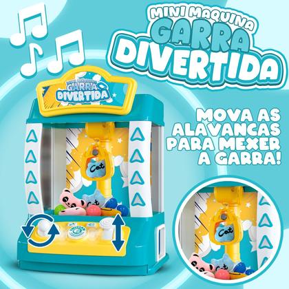 Imagem de Brinquedo Mini Máquina Azul Pelucias Bolinhas Emite Luzes E Som - Dm Toys