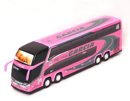 Imagem de Brinquedo Miniatura Ônibus Viação Garcia Rosa 30Cm