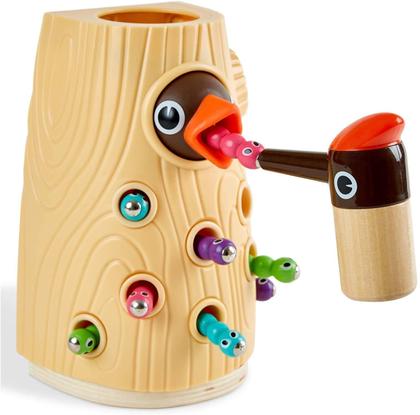 Imagem de Brinquedo Montessori TOP BRIGHT Woodpecker Worm Magnetic Game 2Y