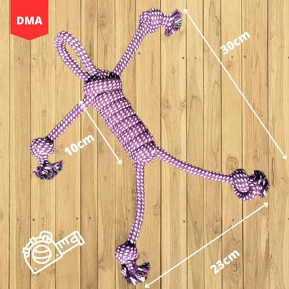 Imagem de Brinquedo Mordedor Pet Corda Trançada Resistente de Algodão 30cm Clean p/ Cachorro Adulto