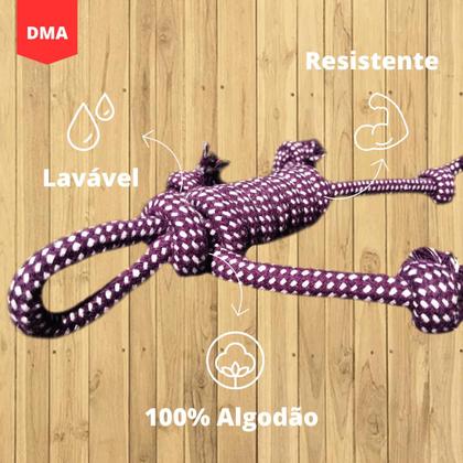 Imagem de Brinquedo Mordedor Pet Corda Trançada Resistente de Algodão 30cm Clean p/ Cachorro Adulto
