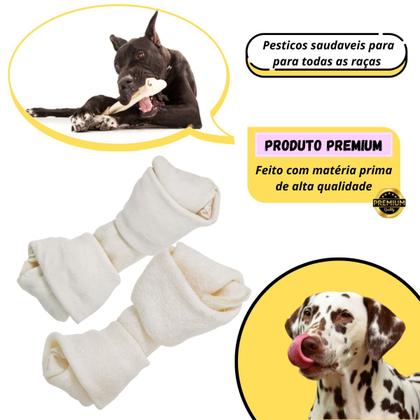 Imagem de Brinquedo mordedor petisco snacks pet osso nó para cães ou cachorro de raças pequenas e media crocante e palatavel pacote 1kg 