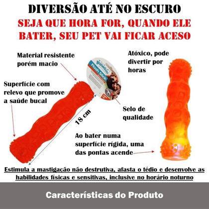 Imagem de Brinquedo Mordedor sonoro pet bastão resistente led Pawise