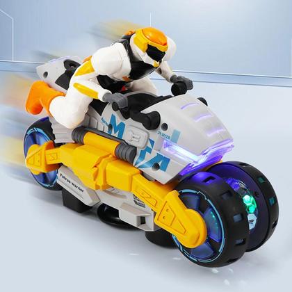 Imagem de Brinquedo Moto Acrobática Com Músicas Luzes, Motocicleta Giratório 360
