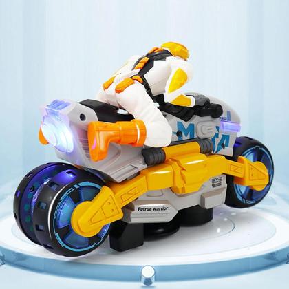 Imagem de Brinquedo Moto Acrobática Com Músicas Luzes, Motocicleta Giratório 360