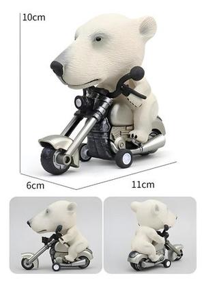 Imagem de Brinquedo Moto Animais Motoqueiro Selvagens Friccao De Ferro