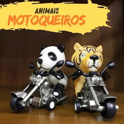 Imagem de Brinquedo Moto Animais Motoqueiro Selvagens Friccao De Ferro