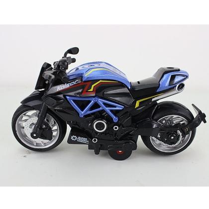 Imagem de Brinquedo Moto De Ferro Miniatura com Fricção, Luz e Som, Sortidos