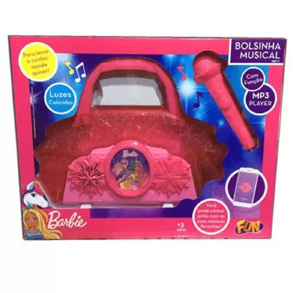 Imagem de Brinquedo Musical Barbie Dreamtopia Bolsinha Com Função MP3 E Bateria Infantil - Fun 