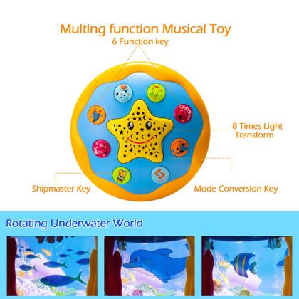 Imagem de Brinquedo Musical Light Up Tummy Time para Bebês (6 a 18 Meses) com Projetor
