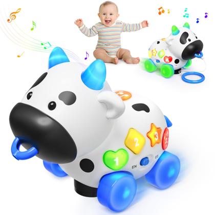 Imagem de Brinquedo musical para bebês ToddlerCley Bilingue Cow 12-18 meses