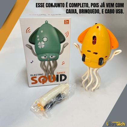 Imagem de Brinquedo Musical Polvo Dançante Com Luz Led Sensor de Obstáculos Recarregável Presente