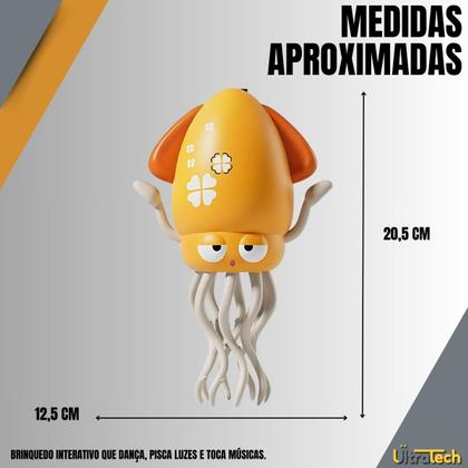 Imagem de Brinquedo Musical Polvo Dançante Com Luz Led Sensor de Obstáculos Recarregável Presente
