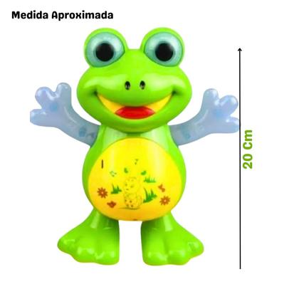 Imagem de Brinquedo Musical Sapo Verde Dançante Dança Mexe Luz e Som 