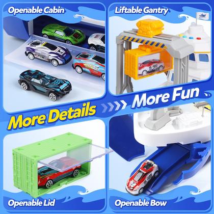 Imagem de Brinquedo Navio de Carga CUTE STONE com Guindaste, Luzes e Sons