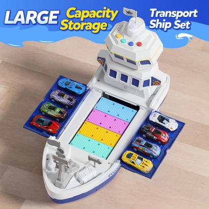 Imagem de Brinquedo Navio de Carga CUTE STONE com Guindaste, Luzes e Sons