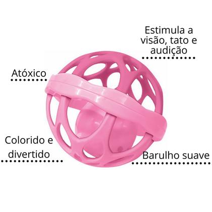 Imagem de Brinquedo para bebe chocalho bola macia