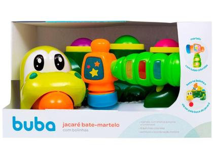 Imagem de Brinquedo para Bebê Jacaré Bate-martelo Buba - 8 Peças