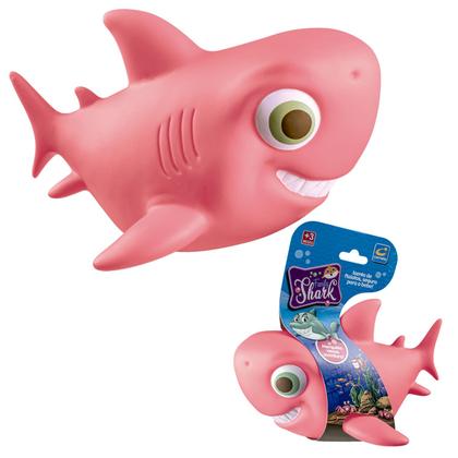 Imagem de Brinquedo Para Bebê Shark Mordedor Banho Tubarão De Vinil Macio Bichinho Rosa - Cometa Brinquedos