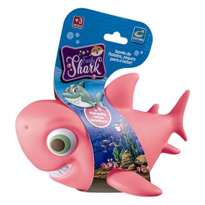 Imagem de Brinquedo Para Bebê Shark Mordedor Banho Tubarão De Vinil Macio Bichinho Rosa - Cometa Brinquedos