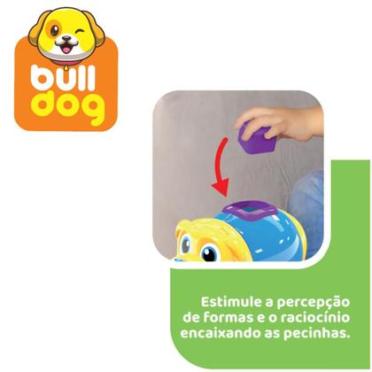 Imagem de Brinquedo Para Bebês Cachorrinho Bulldog Didático Educativo