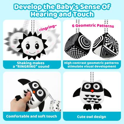 Imagem de Brinquedo para bebês FQKIOMY Sensory Infant Hanging Cadeirinha e carrinho de bebê