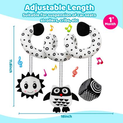 Imagem de Brinquedo para bebês FQKIOMY Sensory Infant Hanging Cadeirinha e carrinho de bebê