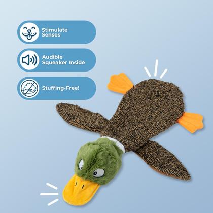 Imagem de Brinquedo para Cachorro 2 em 1 - Pato Selvagem com Apito - Melhores Acessórios para Pets