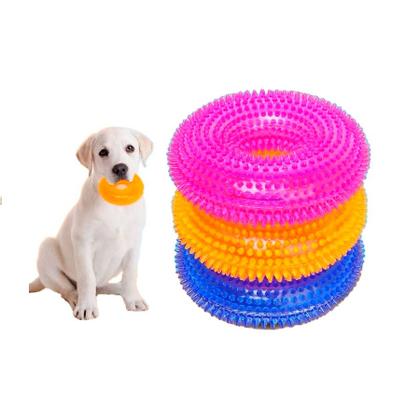 Imagem de Brinquedo para Cachorro Mordedor Argola de Borracha Pet Cães com Apito