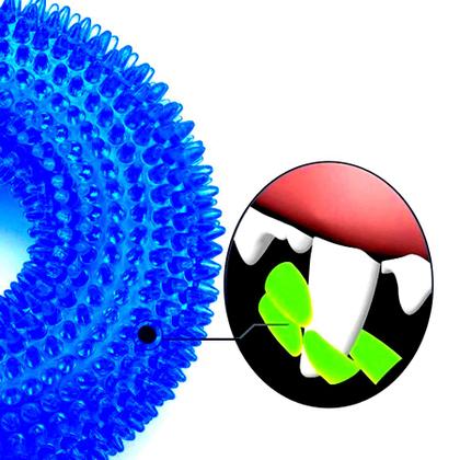 Imagem de Brinquedo para Cachorro Mordedor Argola de Borracha Pet Cães com Apito