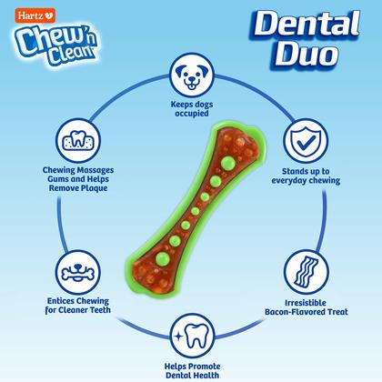 Imagem de Brinquedo para Cães Hartz Chew 'n Clean Dental Duo - Grande (Pacote com 3)