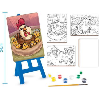 Imagem de Brinquedo para Colorir KIT Pinturinha Fazendinha
