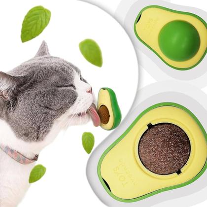 Imagem de Brinquedo para gato Bola Catnip Abacate Com Adesivo