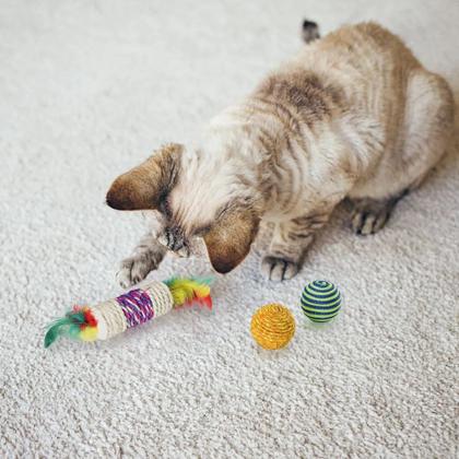 Imagem de Brinquedo Para gato Conjunto Três Bolinhas PP120 Mimo