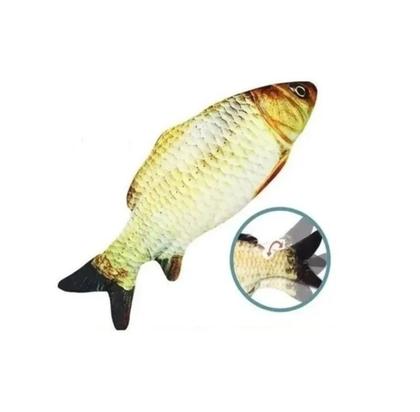 Imagem de Brinquedo Para Gatos Peixe Pelúcia Eletrônico Movimenta Mexe calda