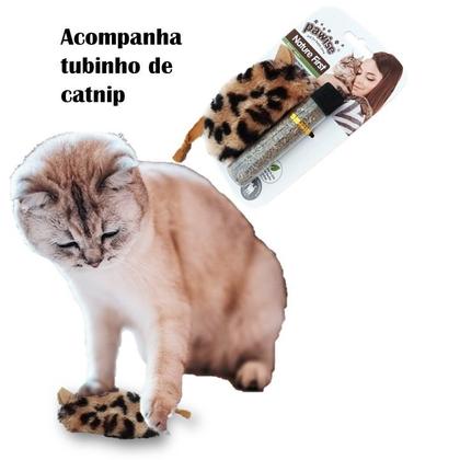 Imagem de Brinquedo para gatos Ratinho pelúcia recheável catnip Pawise