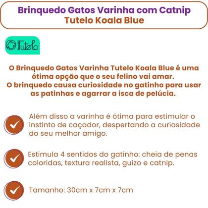 Imagem de Brinquedo para Gatos Varinha com Catnip Tutelo Koala Blue