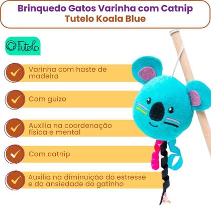 Imagem de Brinquedo para Gatos Varinha com Catnip Tutelo Koala Blue