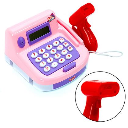 Imagem de Brinquedo para Meninas Caixa Registradora Rosa com Calculado