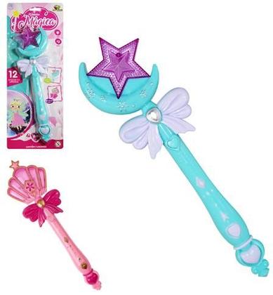 Imagem de Brinquedo para Meninas Varinha Mágica Fada Condão Infantil Luz Som