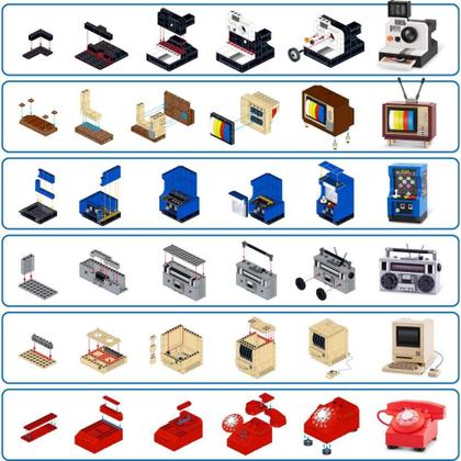 Imagem de Brinquedo para Montar MAX Premium Retro com 6 Modelos Nostálgicos